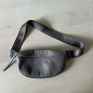 Quince Pebbled Italian Leather Sling Bag